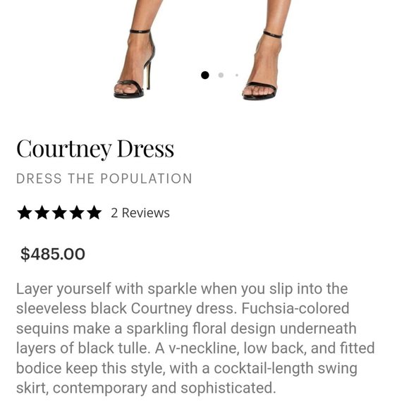 NWT Dress The Population A Line, fitted bodice cocktail length dress - Picture 3 of 12